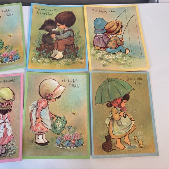 8 Vintage Box Quality Crest Greeting Cards Unused “Lovables” All Occasion - Picture 3 of 8